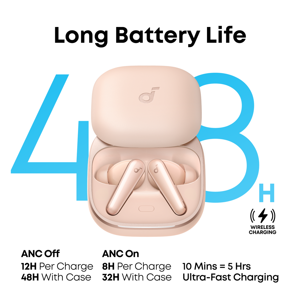 Anker Soundcore Liberty 5 ANC Earbuds Apricot