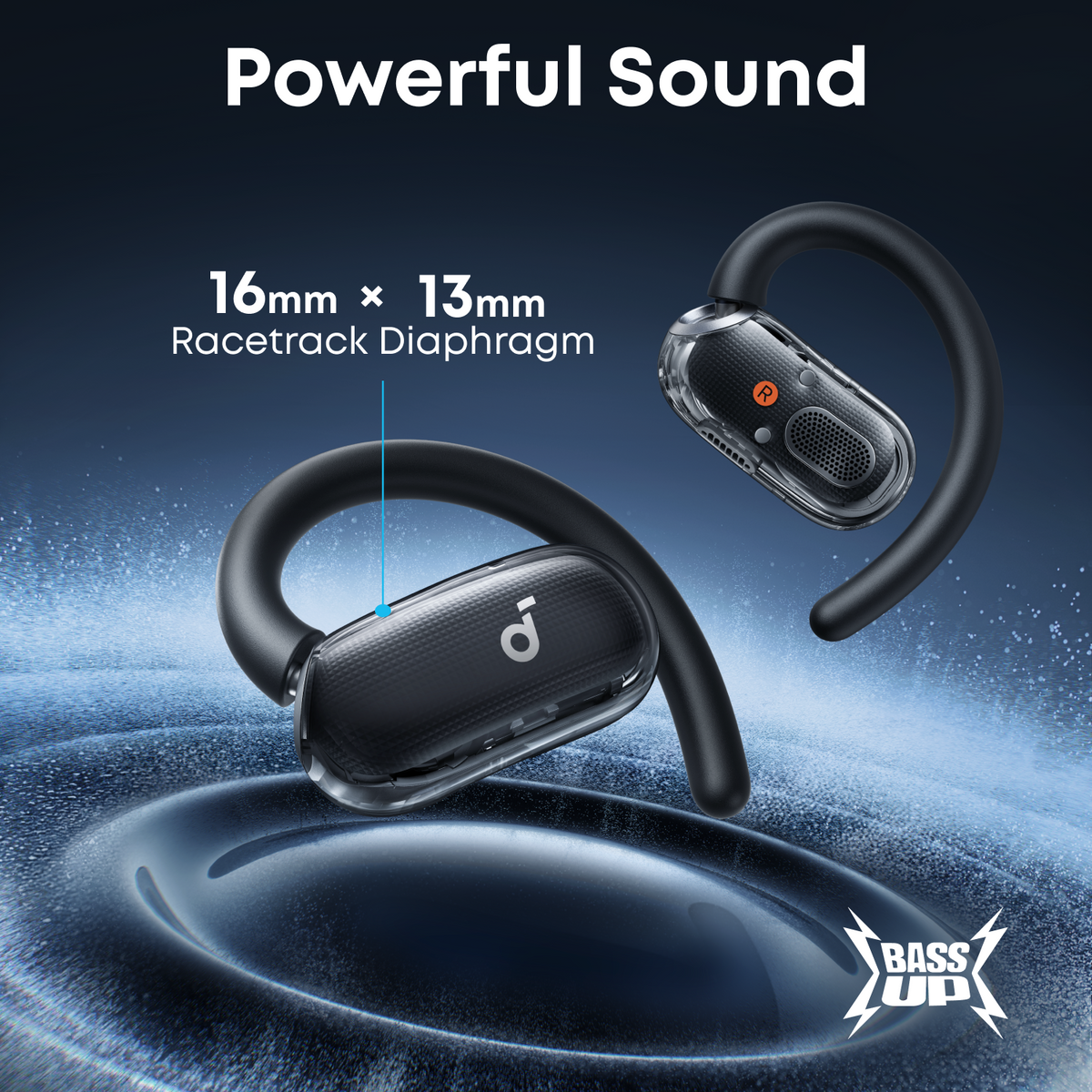 Soundcore V40i Open-Ear Earbuds Midnight Black
