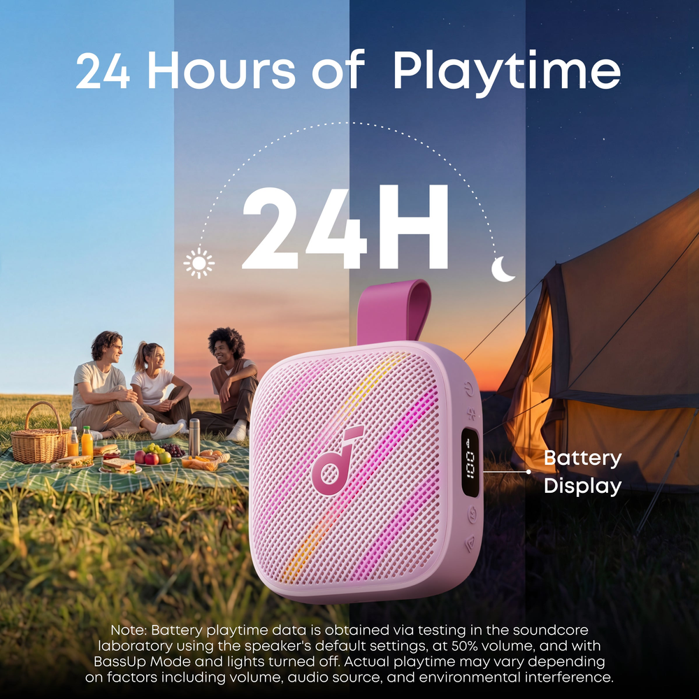 Soundcore Boom Go 3i Portable Bluetooth Speaker Pink